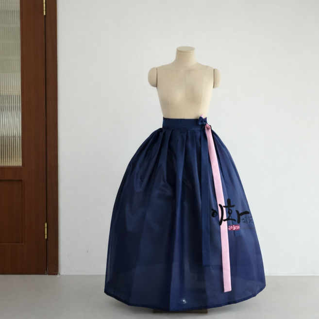 전통무용 공연용 한복 치마 폴리 사계절 남녀공용 이화