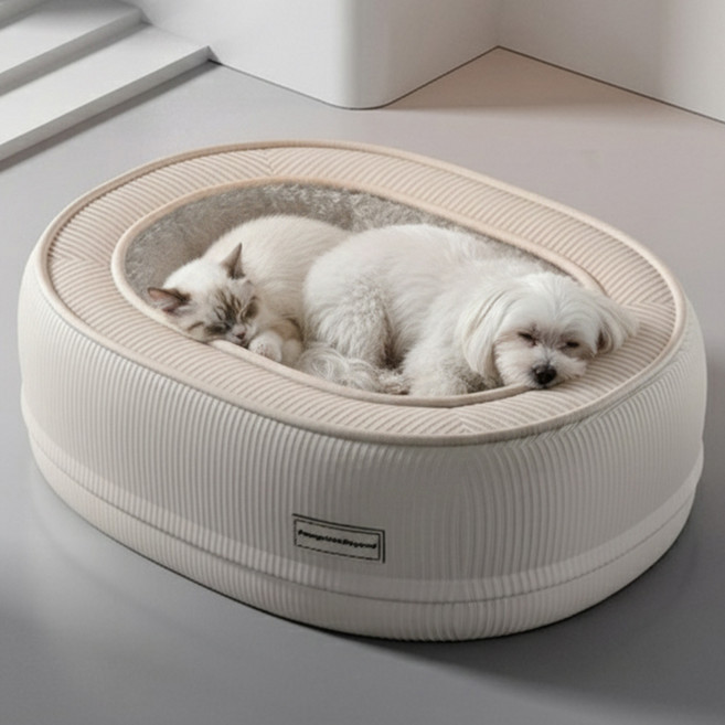 멍냥이 강아지 방석 반려동물 침대 폭신한 반려펫 방석 소파 침대 (쿠션 분리 가능), 1개, 그레이