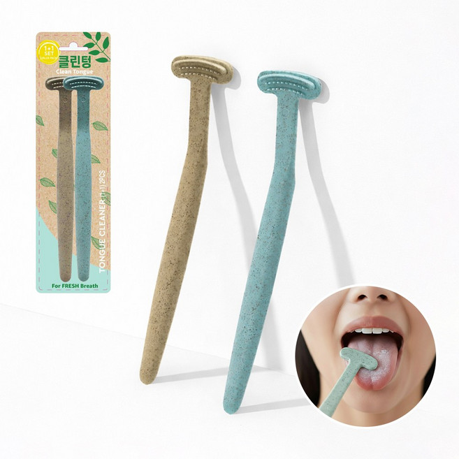 클린텅 데일리 혀클리너 입냄새 백태 제거 친환경 1+1, 37g, 2개