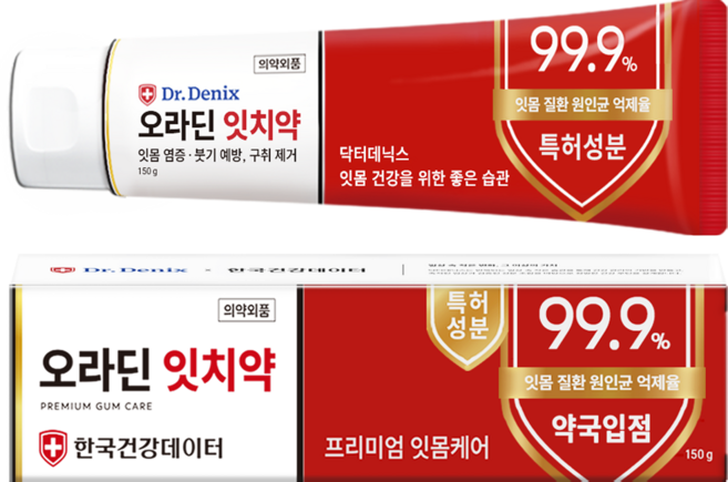 닥터데닉스 약국 오라딘 잇치약 대용량, 1개, 150ml