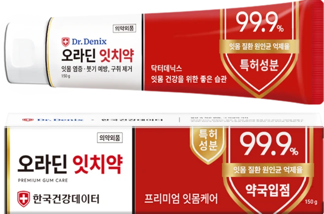 닥터데닉스 약국 오라딘 잇치약 대용량 잇몸 염증 붓기 케어, 1개, 150ml - 쿠팡
