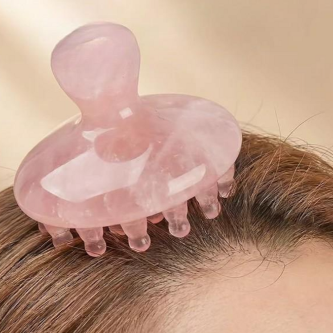 말랑데이 두피 바디 괄사 마사지기, 핑크, 1개