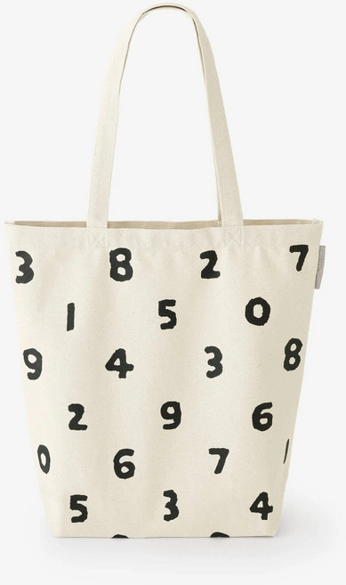 일본 소우소우 베이직 캔버스 에코백 토트백 숫자 가방 블랙 M사이즈