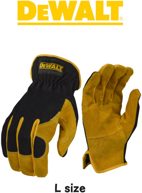 디월트 DPG216L 하이브리드 퍼포먼스 가죽 장갑 L사이즈 유럽표준인증 EN388 마찰뚫림저항, 1개