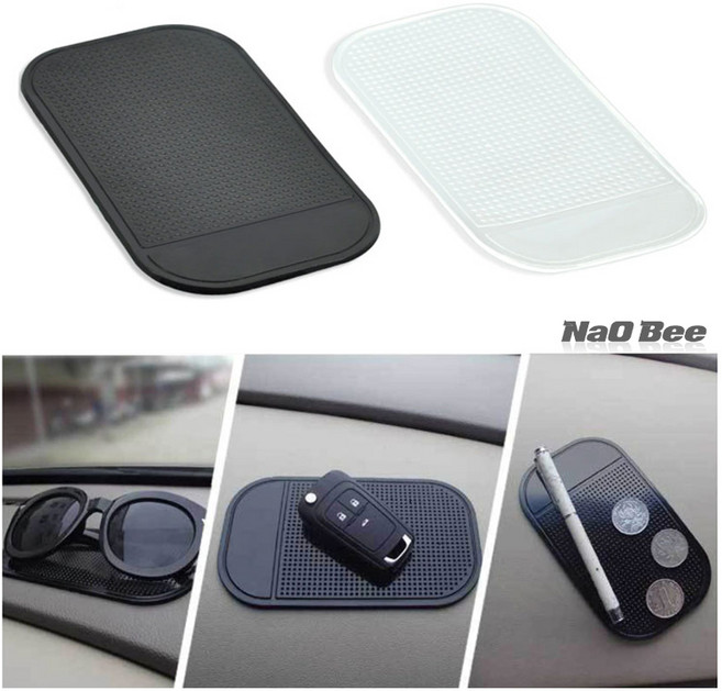 [GNJ] NaOBee 다붙는 차량용 대쉬보드 거치대 미니스퀘어 논슬립 패드, 블랙, 1개