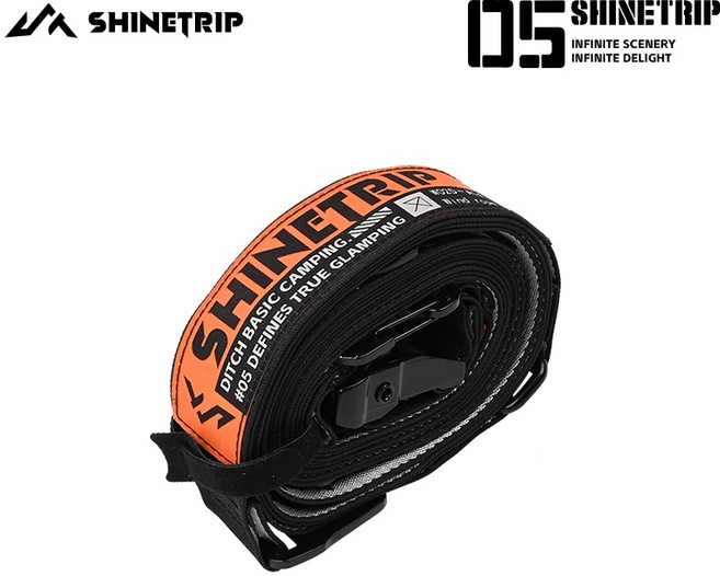 ShineTrip 山趣 戰術營繩 400cm 適用於露營、風繩帶, 單入(不附收納袋)