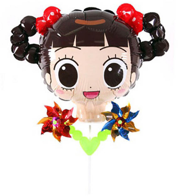 풍선나라 바람개비 캐릭터풍선, 타요_꽃, 자두야