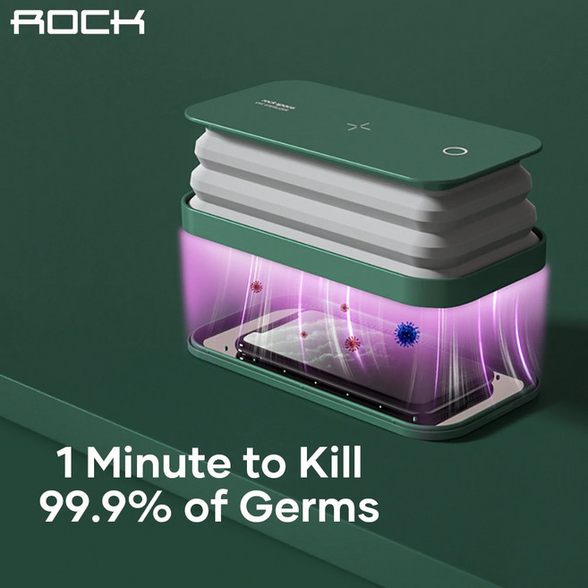 sterilize box 스마트폰 에어팟 살균소독기 세척기, 그린