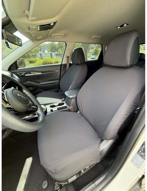 고카시트 스판 방수 자동차 시트커버 방수커버 사계절용 (앞좌석 1P), 검정, 1개