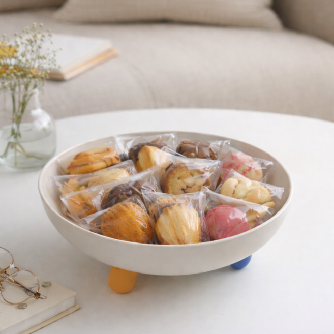 과일 바구니 감성소품 간식 트레이, 1개, 화이트