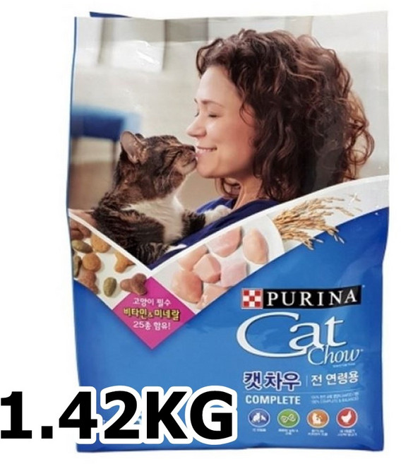 퓨리나 캣차우 완전 영양식 고양이 사료, 면역/항산화, 1.5kg, 1개