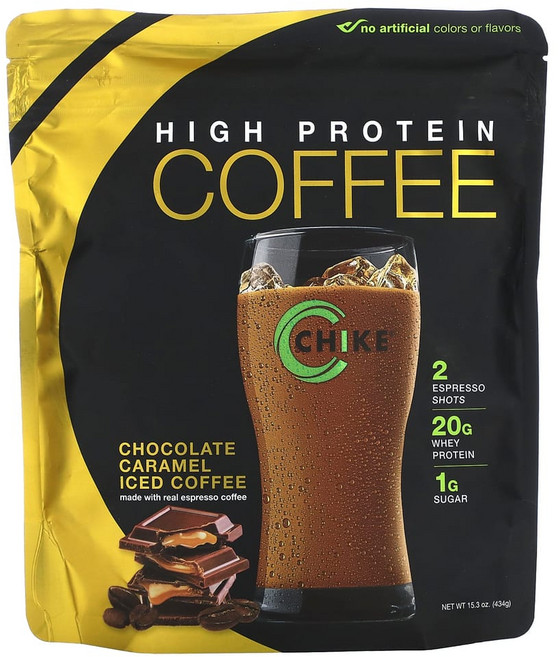 아이허브 하이 프로틴 아이스 커피 초콜릿 캐러멜 434g(15.3oz), CHK00045, 434g, 1개