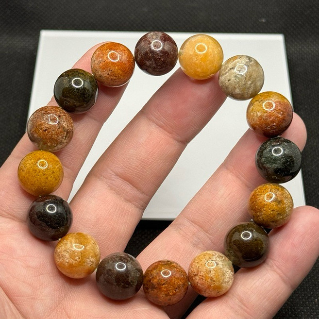 【牛老爹】彩幽靈手珠 13.5mm 手圍17.5cm 景優色美 手串