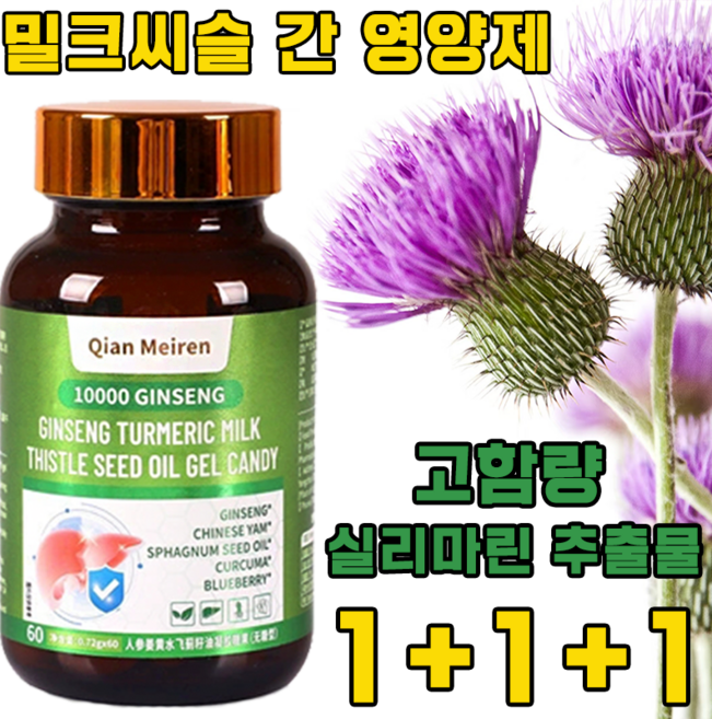 [간 기능 회복] 밀크씨슬 간 영양제 고함량 실리마린 추출물 300mg 베지 캡슐 간에 좋은 영양제1위 추천, 3개, 60정