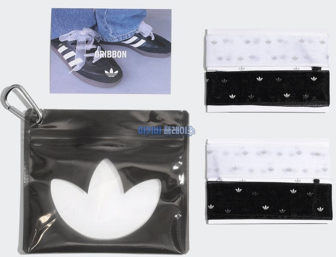 아디다스 오리지널 오리본 슈레이스 레이스 신발끈 블랙 화이트 KB1173