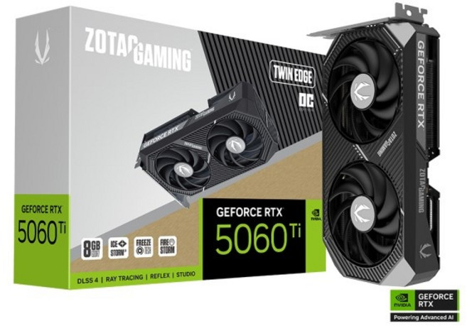 조텍 ZOTAC GAMING 지포스 5060 Ti TWIN EDGE OC 8GB, ZOTAC GAMING 지포스 RTX 5060 Ti T, GAMING 지포스 RTX 5060 Ti