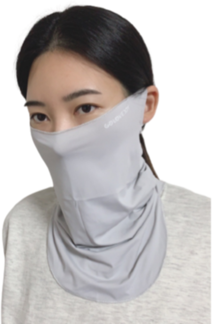 쿨스카프 운동할때쓰는 숨구멍 운동 마스크 등산 자외선차단 자전거 러닝 골프 낚시+팔토시 증정, 라이트그레이, 1개