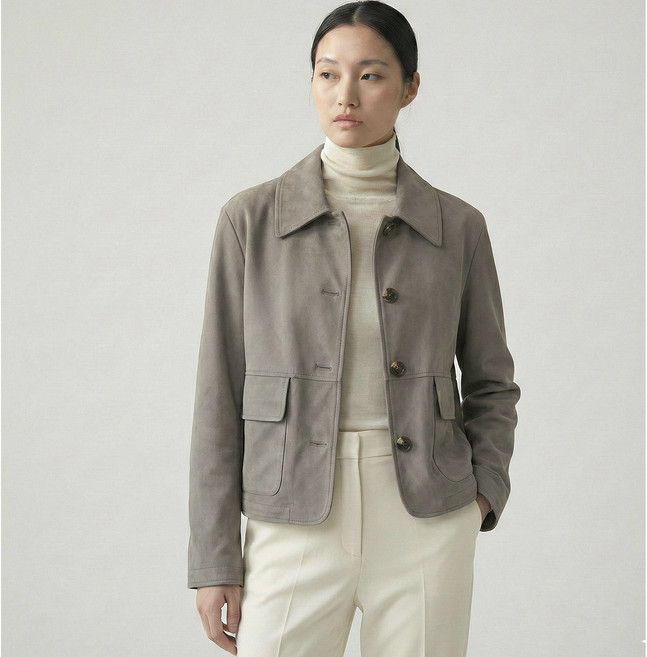 FAUX 스웨이드 여성 자켓 간절기