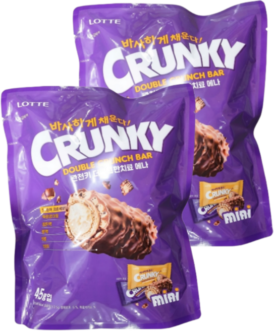 롯데 크런키 더블 크런치바 855g x 2개