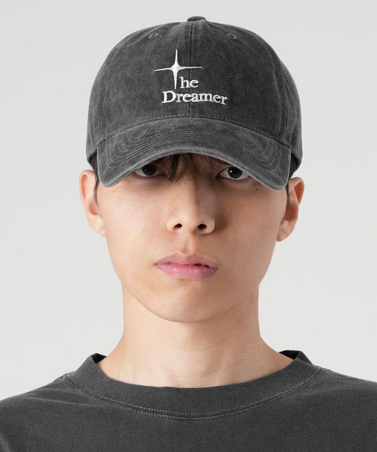 THE DREAMER [국정 착용]Pigment VINTAGE 빈티지 BALL 볼 CAP 모자 - Charcal