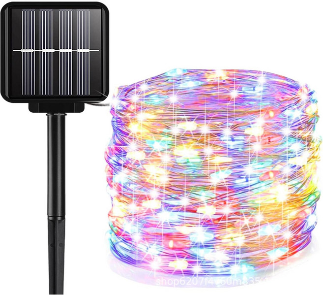 태양광 led 줄조명 방수 경관 조명 야외정원등 테라스 태양광 조명22m, 컬러
