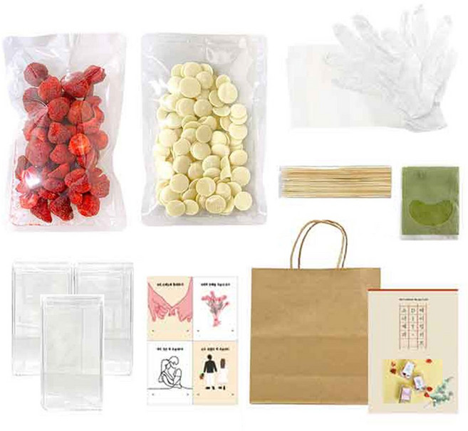 수제 딸기초코릿볼 동결건조딸기 초코릿 DIY 만들기 키트, 딸기초코릿 DIY 키트