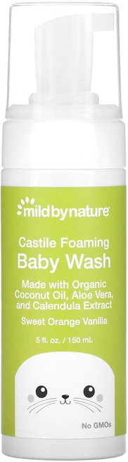 Mild By Nature 포밍 카스티야 베이비 워시 스위트 오렌지 바닐라 5 fl oz (148 ml) 2팩, 1개, 150ml - 쿠팡