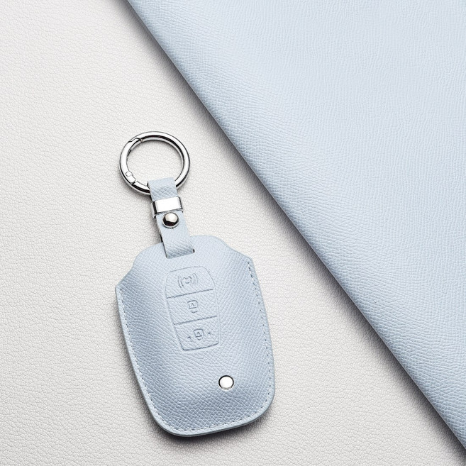 쌍용 호환 천연 소가죽 키케이스 & 키홀더 (코란도 스포츠/렉스턴/티볼리/체어맨) 차량용품, 쌍용 Aa 타입, 스카이블루