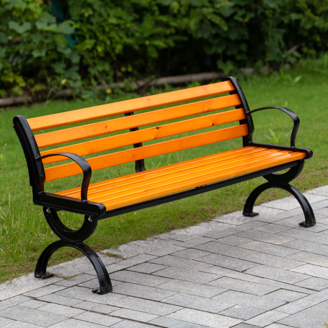 피피포피 버니 야외벤치 아파트 의자 벤치의자 공원 정원 등벤치, 우드 등벤치 150cm