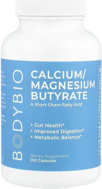 BodyBio 칼슘/마그네슘 부티레이트 유전자 변형 성분 무함유 캡슐 250정, BodyBio칼슘마그네슘부티레이트유전자변형성분무함유캡슐, 1개 - 쿠팡