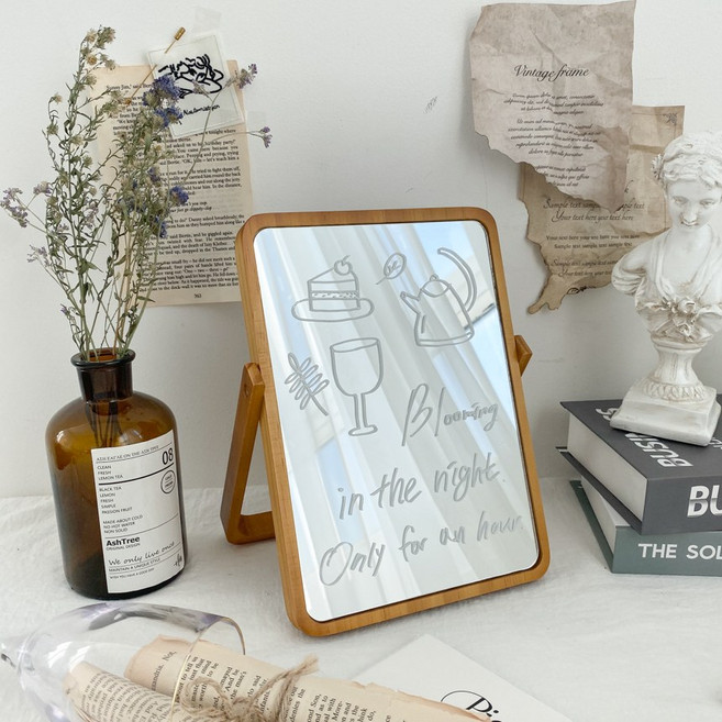 케이트가든 자체제작 원목 벽걸이 화장대 탁상 거울