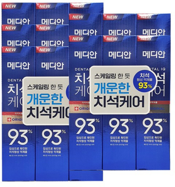 메디안 치석 오리지널 치약 120g 3입 x5, 360g, 5개