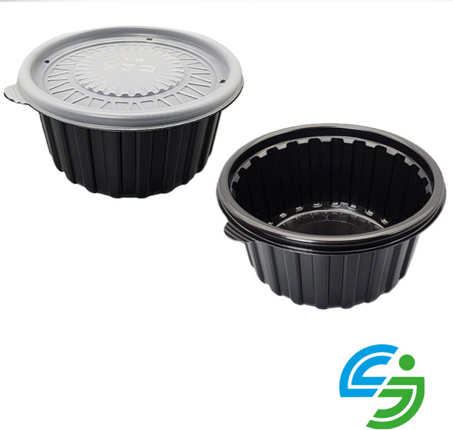 158파이 삼계탕용기 중 블랙 400개 세트, 1개