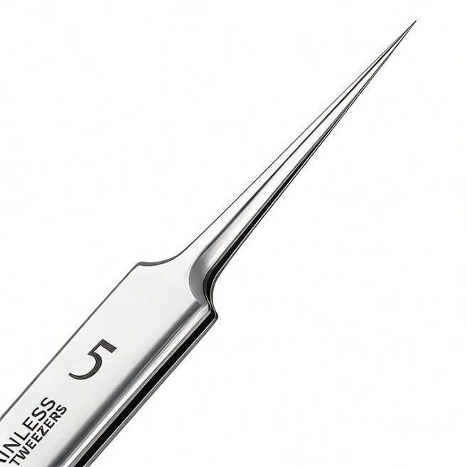 피지제거핀셋추천 여드름압출기의료용, 1개, 곧은 날카로운 핀셋