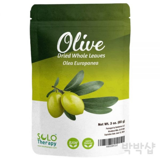 솔로테라피 그리스 올리브 잎차 말린 통잎 허브 85g, 1개, 1개입