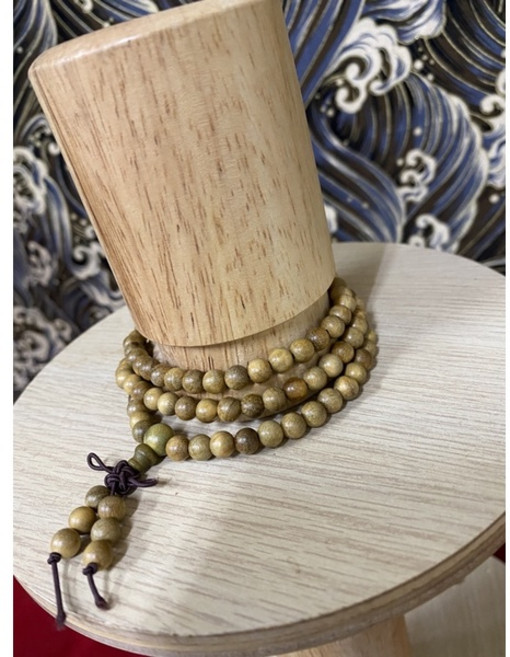 京綸 6mm 108顆 佛珠 念珠 黑檀/非洲小葉紫檀/芭比檀木 多種木材可選, 1個, 綠檀木