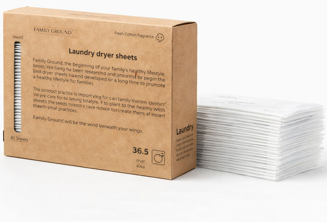 패밀리그라운드 건조기 섬유유연제 클린코튼향 본품, 1개, 40매입