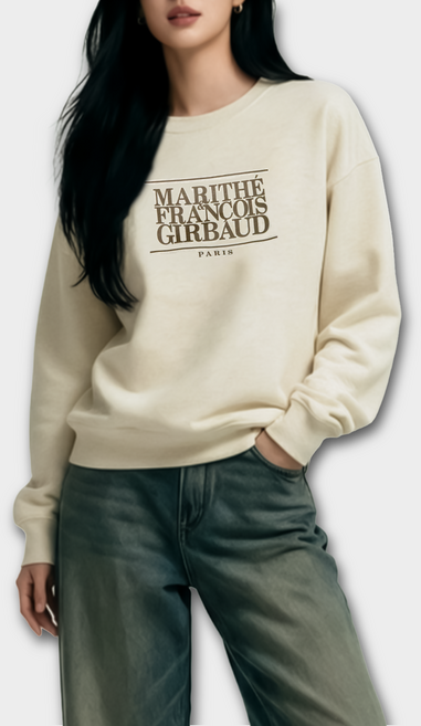 마리떼 맨투맨 클래식로고 백화점판매 25FW 마리떼 프랑소와 저버 남자 여성 커플 스웻셔츠