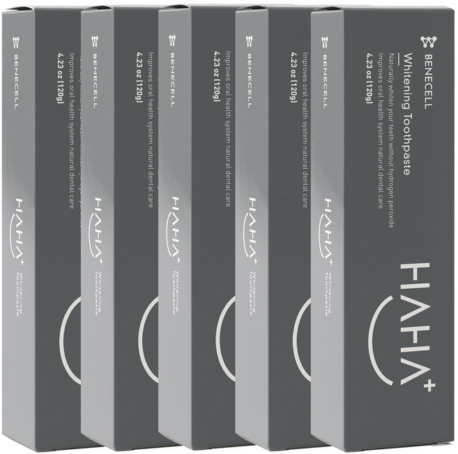 베네셀 하하 미백치약+입냄새 제거+갈락토스 치약+서울대 치대 연구진 개발, 5개, 120g