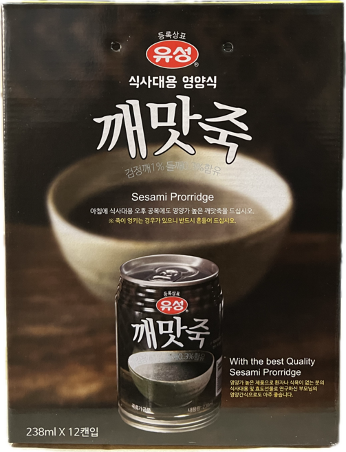 유성 깨맛죽 238ml x 48캔 깨죽 선물셋트, 48개