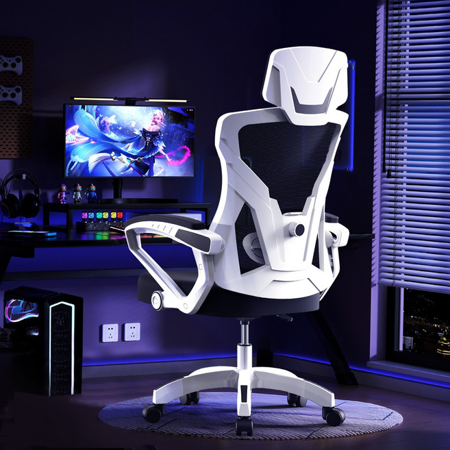 SAMMU 게이밍의자 허리 조절 컴퓨터 의자 누울 수 있고 e스포츠 메쉬 의자 581-B