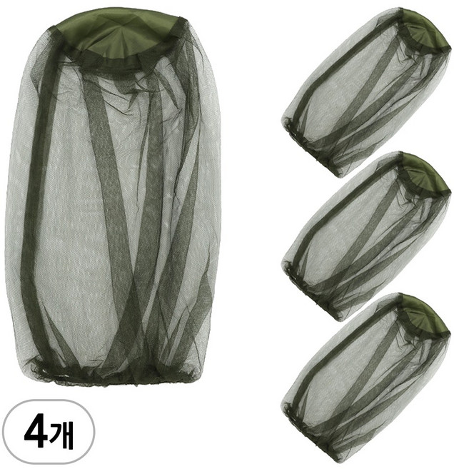 양봉 방충망 얼굴 모기장, 4개, 그린