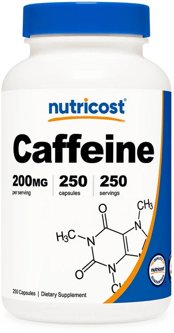 뉴트리코스트 카페인 200mg 250캡슐 1병, 250정, 1개 - 쿠팡
