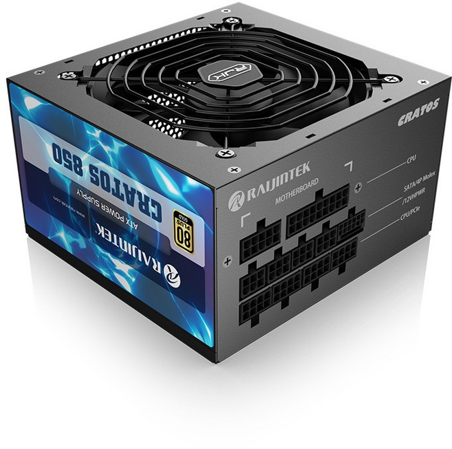 RAIJINTEK CRATOS 1200W ATX3.0 電源供應器 80Plus金牌, 黑色 (CRATOS 1200W)