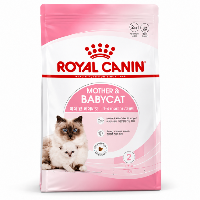 로얄캐닌/고양이사료 마더 앤 베이비캣 2kg / 어린고양이, 4kg, 1개, 칠면조