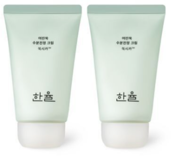 한율 어린쑥 수분진정 크림 55ml + 55ml (+어린쑥 패드 2매 증정), 1개
