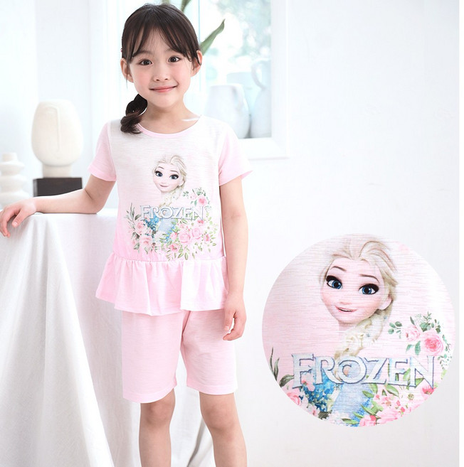 (무료배송) 정품 겨울왕국 엘사 상하세트 여아 실내복 T샤클