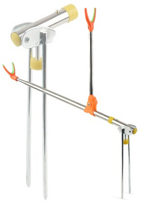 나꾼피싱/ IM-969 스테인레스 민물 받침대 바닥꽂이형(1.5~2.4m)붕어받침대, 1.5m