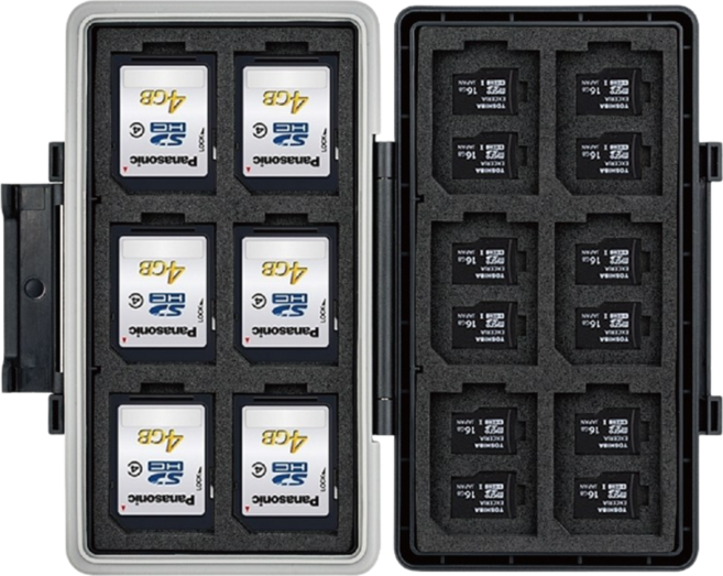 JJC 記憶卡收納盒 SD卡 Micro SD卡 防塵防水 硬殼保護盒, 1個