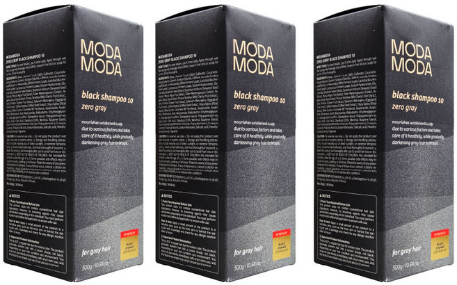 모다모다 제로 그레이 블랙 체인지 기능성샴푸, 300g, 3개